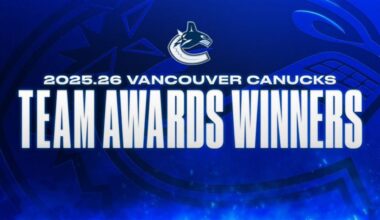 VANCOUVER CANUCKS ANNOUNCE WINNERS OF 2025.26 TEAM AWARDS