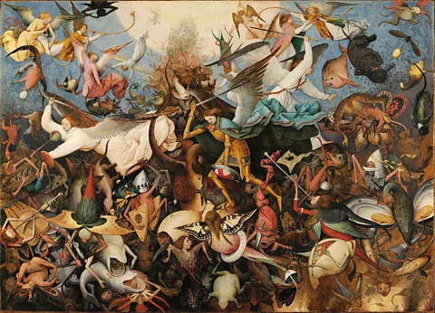 Alamy It was believed by some that fairies were fallen angels – pictured, Pieter Bruegel's The Fall of the Rebel Angels (1562) (Credit: Alamy)