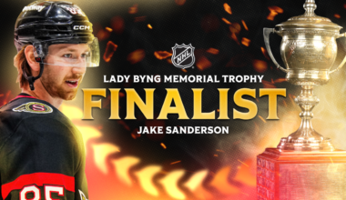 Jake Sanderson named finalist for Lady Byng Memorial Trophy