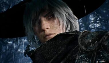 A man wears a hat in the rain.