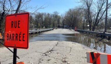 Montreal closes Île Mercier bridge to vehicles due to spring flooding - Montreal
