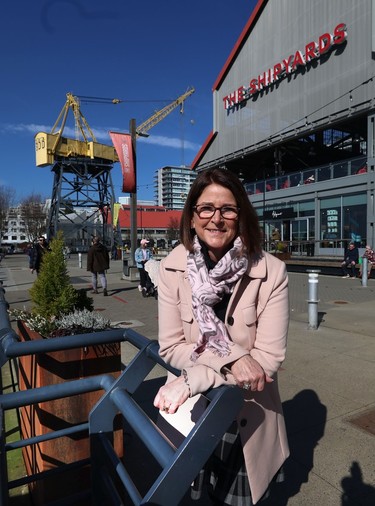 North Vancouver Mayor Linda Buchanan at the Shipyards area in North Vancouver.