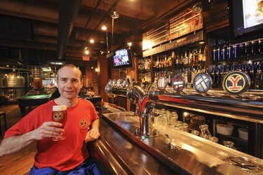 2010: Brewmaster Ian Hill with a glass of craft-brewed I.P.A. at the Yaletown Pub.