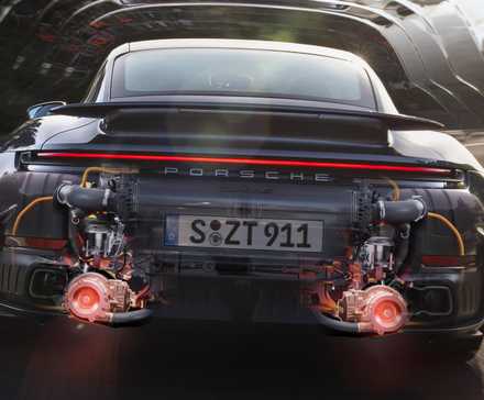 Porsche T-Hybrid twin turbos on 2026 911 Turbo S