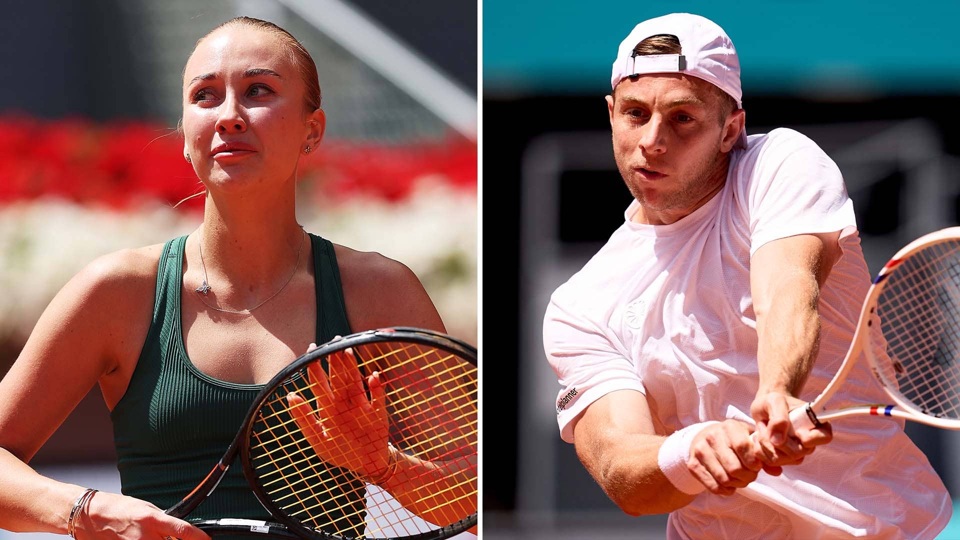 Anastasia Potapova and Tallon Griekspoor at the 2026 Mutua Madrid Open.
