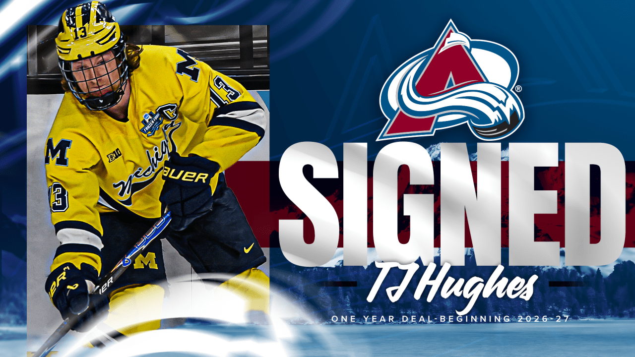 Avalanche Signs T.J. Hughes | Colorado Avalanche