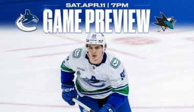 Canucks Continue California Trip with Saturday Night Showdown Against Sharks