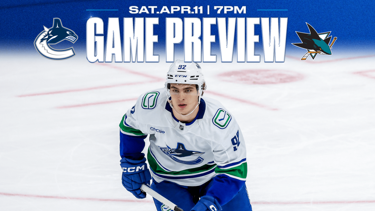 Canucks Continue California Trip with Saturday Night Showdown Against Sharks