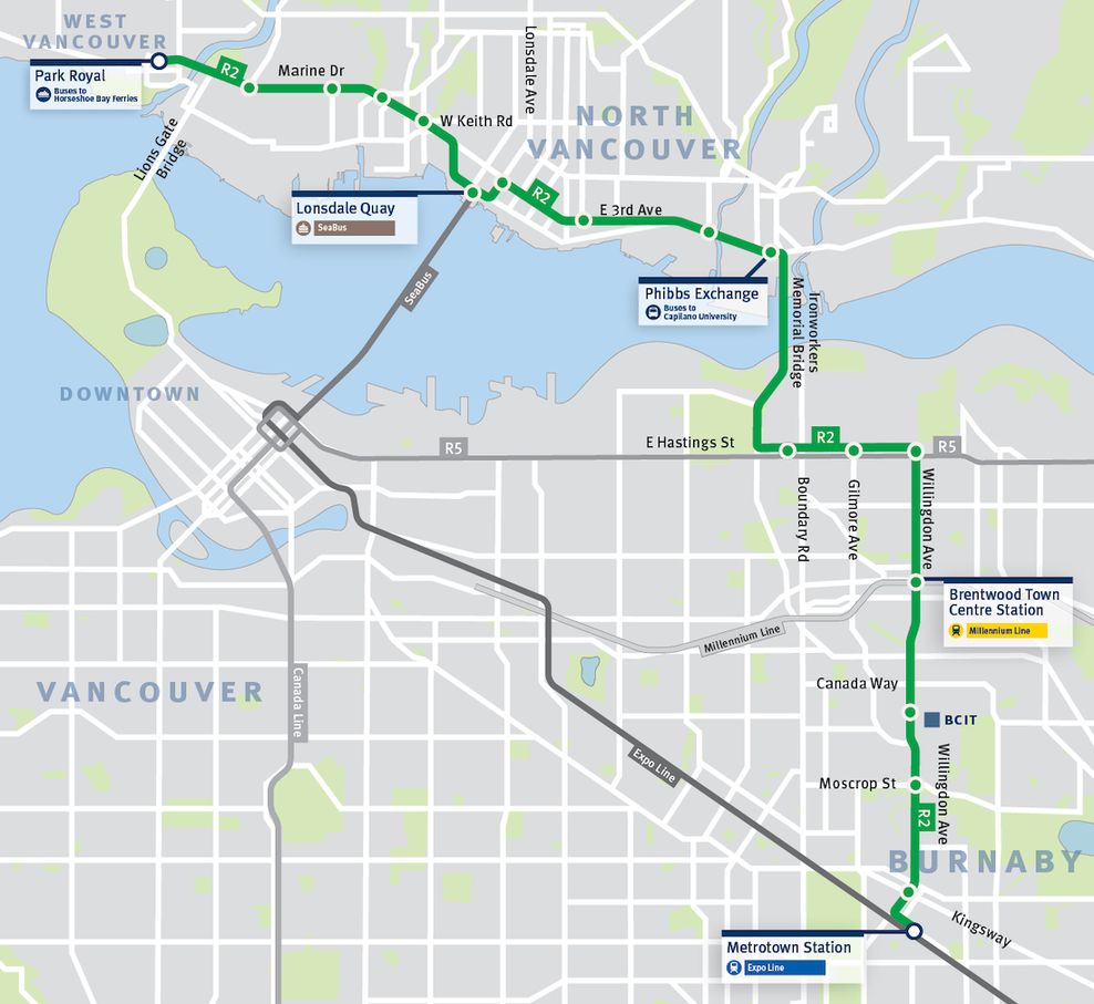 r2 marine willingdon rapidbus route map