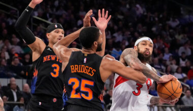 Knicks beat Raptors for 13th straight time, keep Toronto from clinching playoff spot 