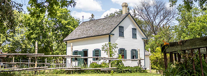 Riel House (on page 20) is where Metis leader Louis Riel was born in 1844. The building still stands as a National Historic Site and has been restored to its 19th century condition.