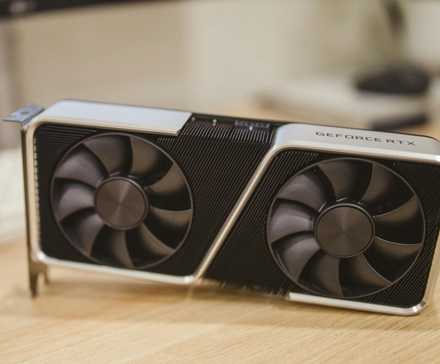 RTX 3060 Ti founder's edition on a desk