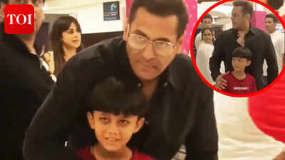 Salman Khan's security springs into action as fan puts arm around him; actor gestures team to calm down - WATCH