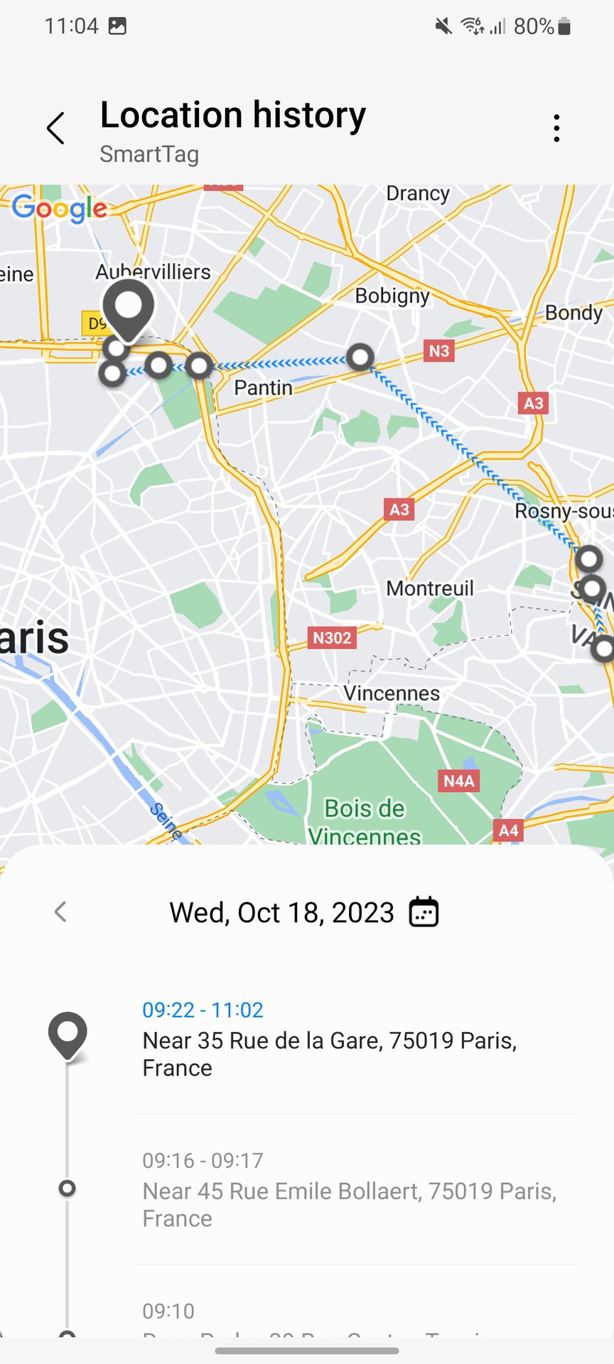samsung galaxy smarttag 2 location history 1
