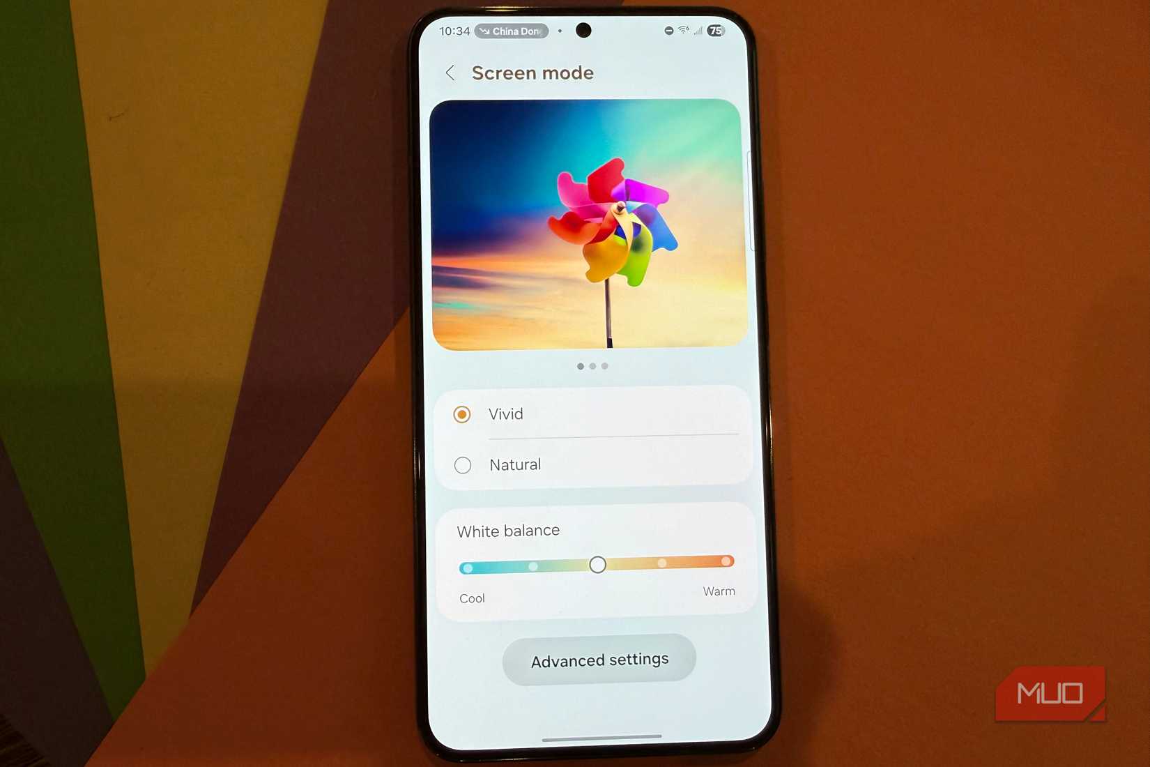 samsung vivid color mode