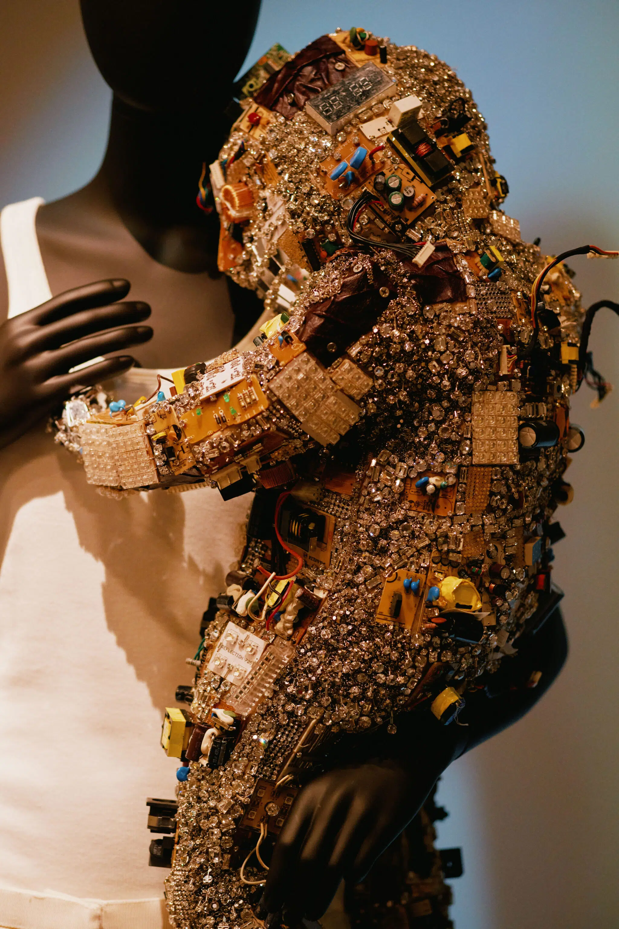 Installation view of “Schiaparelli: Fashion Becomes Art,” at the V&A Museum in London