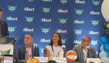 WNBA rookie Azzi Fudd, dubbed "The People's Princess", is introduced by the Dallas Wings