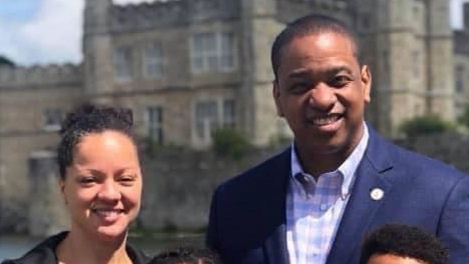 An undated image from Facebook shows former Virginia Lt. Governor Justin Fairfax and his wife Cerina Fairfax.