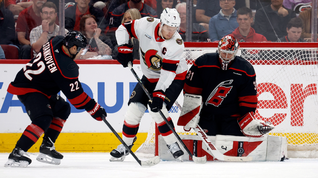 Hurricanes shut out Senators in Game 1