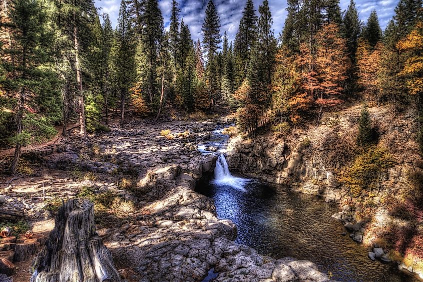McCloud River Falls, California.