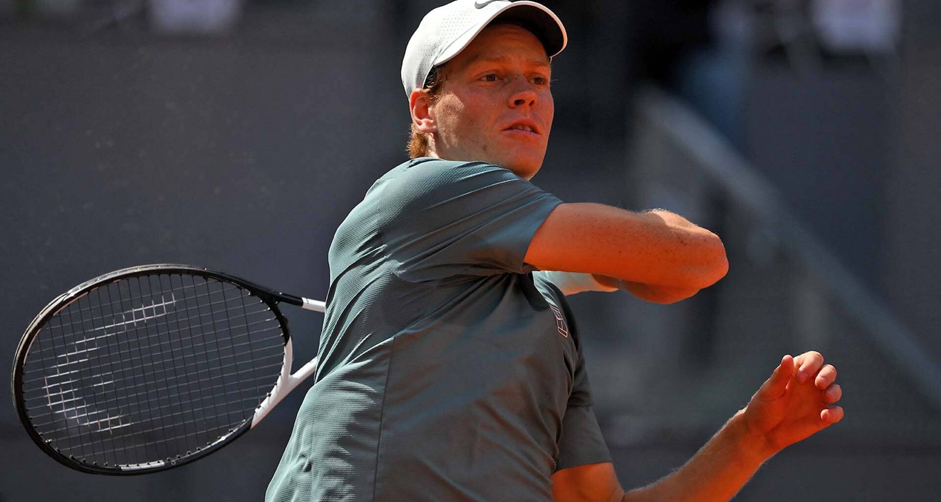 Jannik Sinner in action against Cameron Norrie on Tuesday at the Mutua Madrid Open.