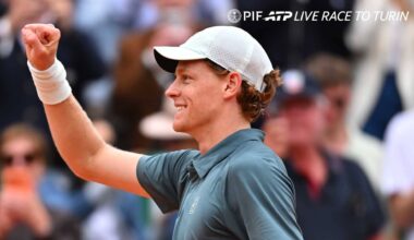 Jannik Sinner is first in the PIF ATP Live Race To Turin.