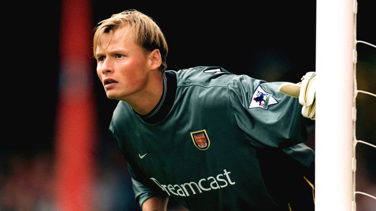 Alex Manninger playing for Arsenal.