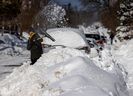Following a massive snowfall, Eoin O’Callaghan gets shovelling near Lake Shore Blvd. W. and Islington Ave. on Monday February 17, 2025.