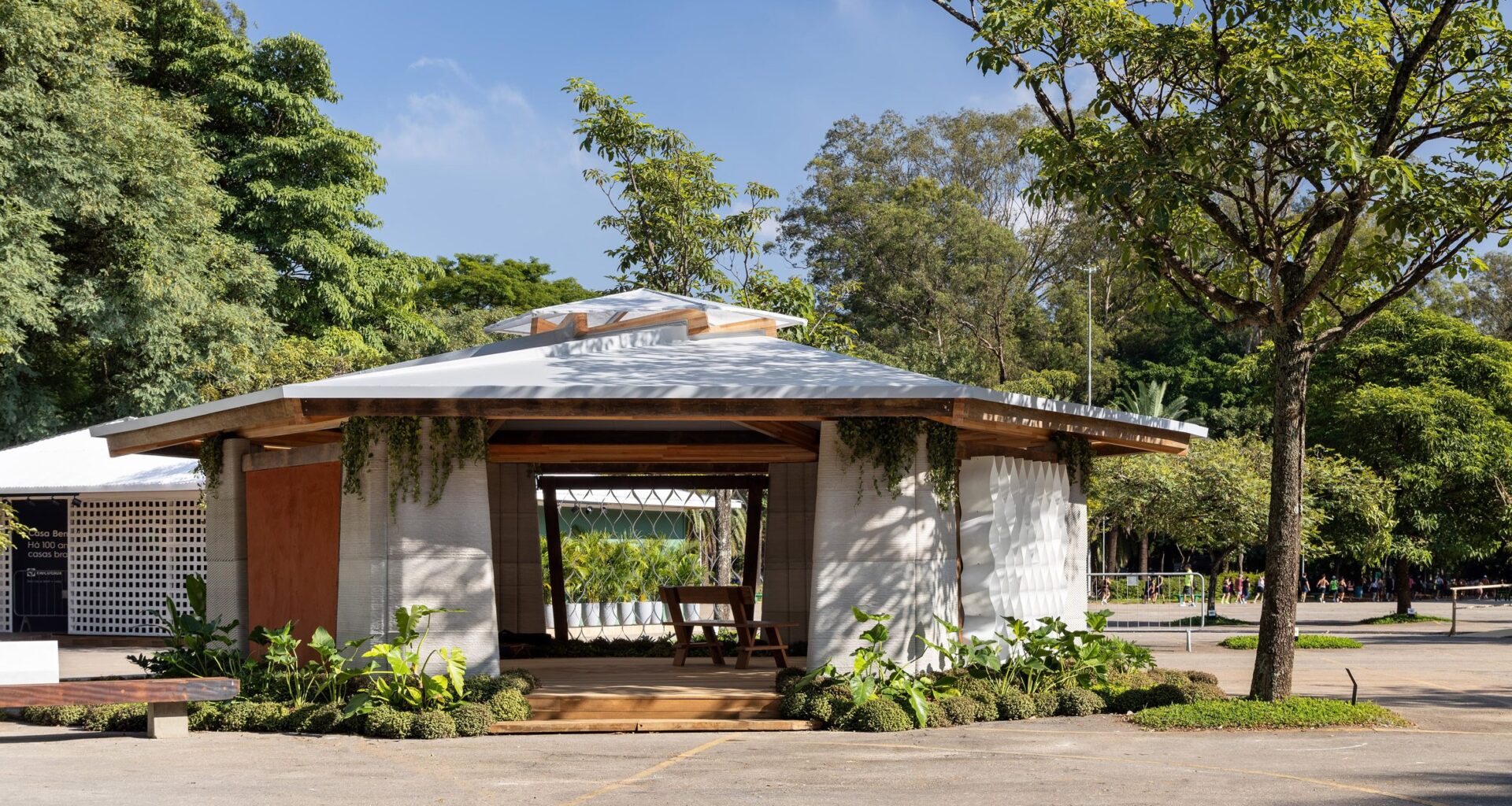 Brazilian architecture in a park