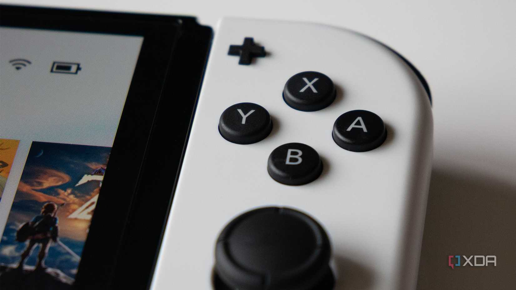 The Switch OLED model's buttons