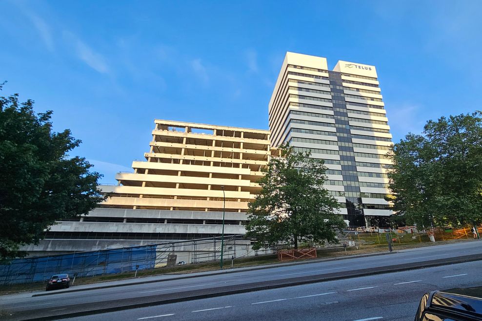 telus boot office tower burnaby demolition august 3 2025