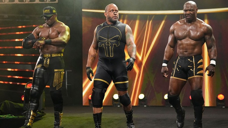 The Hurt Sydnicate making their way to the ring