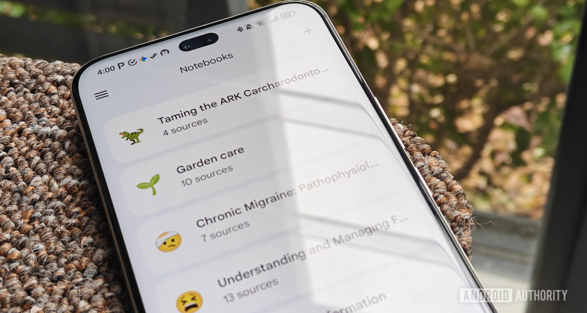 the notebooks feature in the gemini app