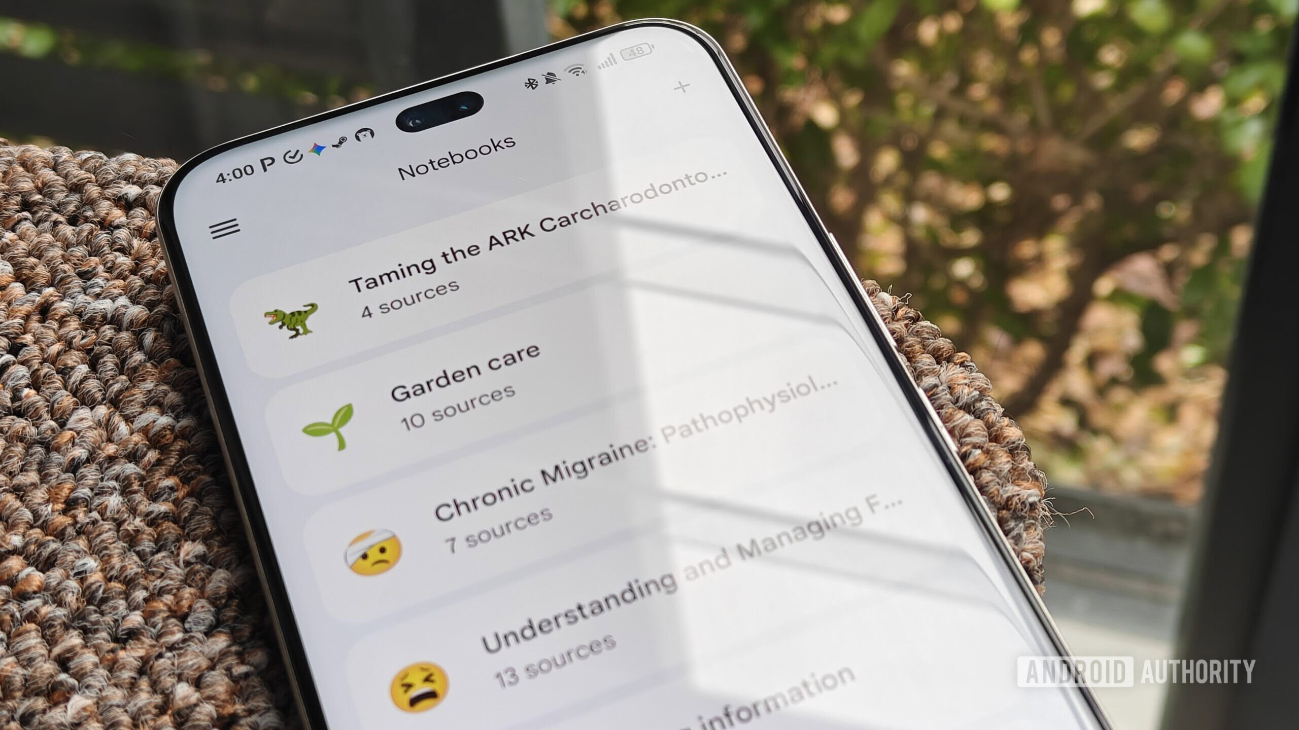 the notebooks feature in the gemini app