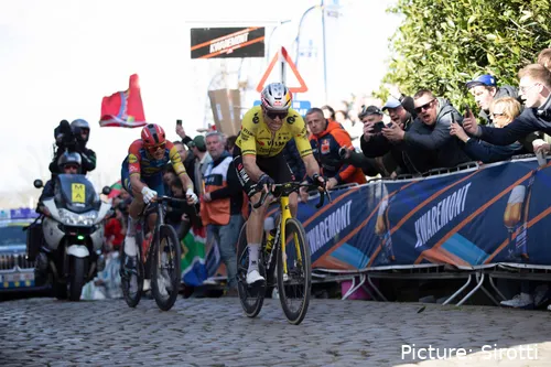 Wout Van Aert during the 2026 Tour of Flanders