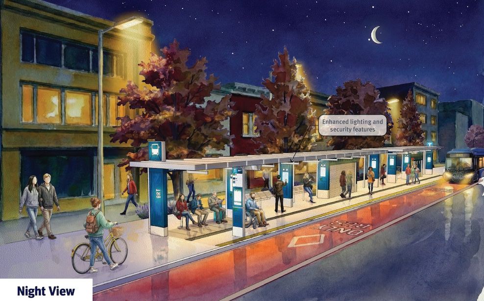 translink bus rapid transit brt curbside bus lanes