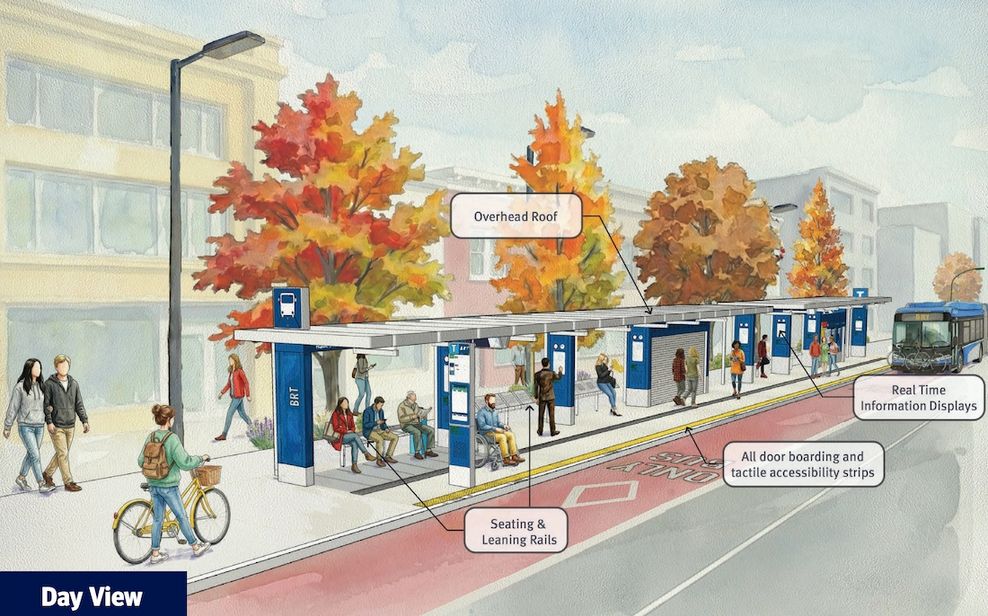 translink bus rapid transit brt curbside bus lanes