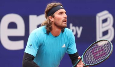 Stefanos Tsitsipas and Fabian Marozsan split sets on Tuesday in Munich before play was suspended.