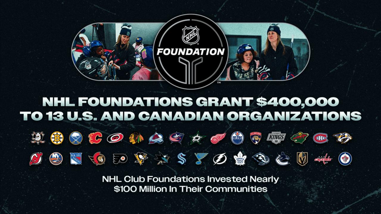 NHL Foundations award $400,000 in grants for this season