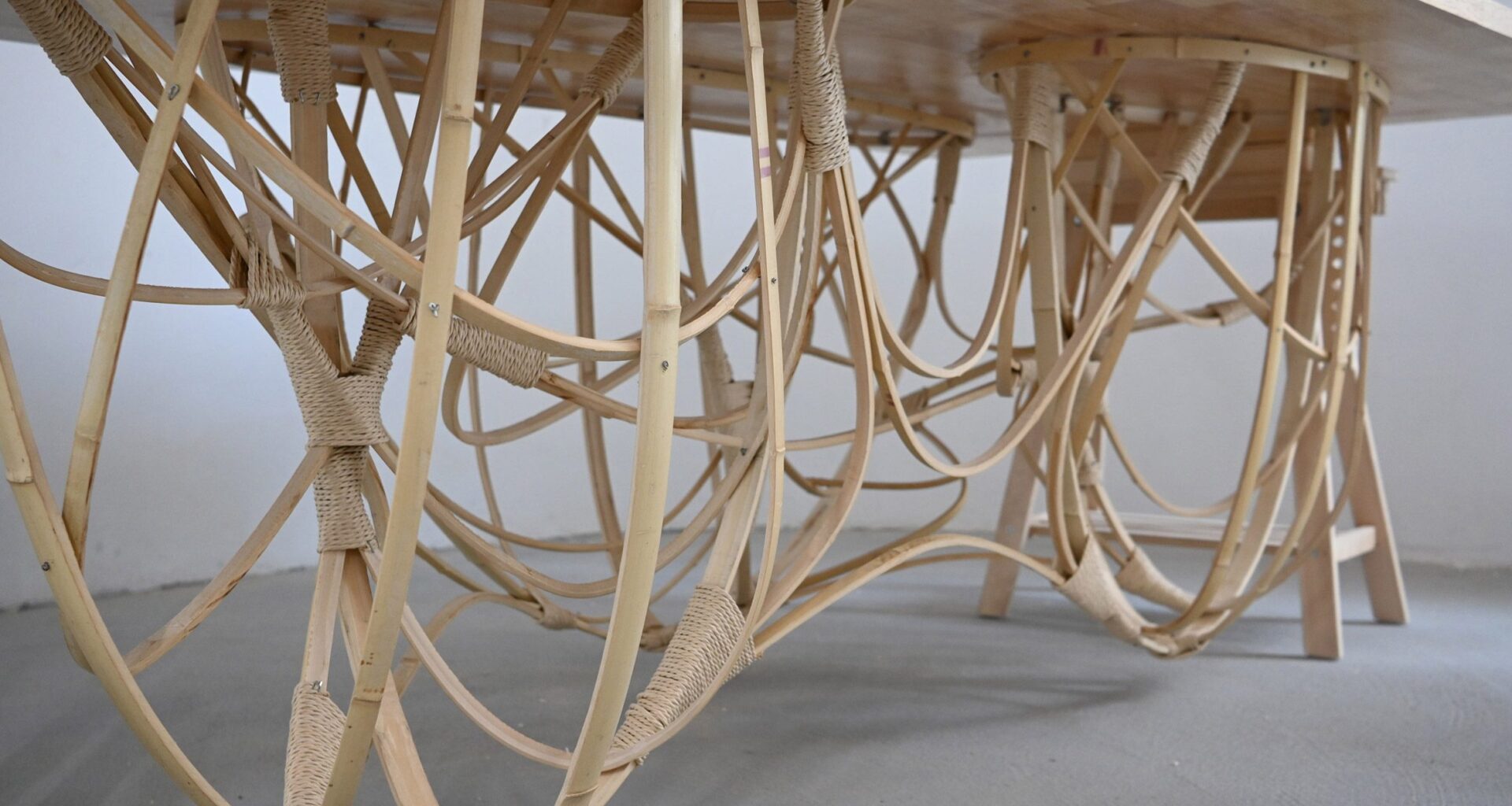a photograph of a wooden table