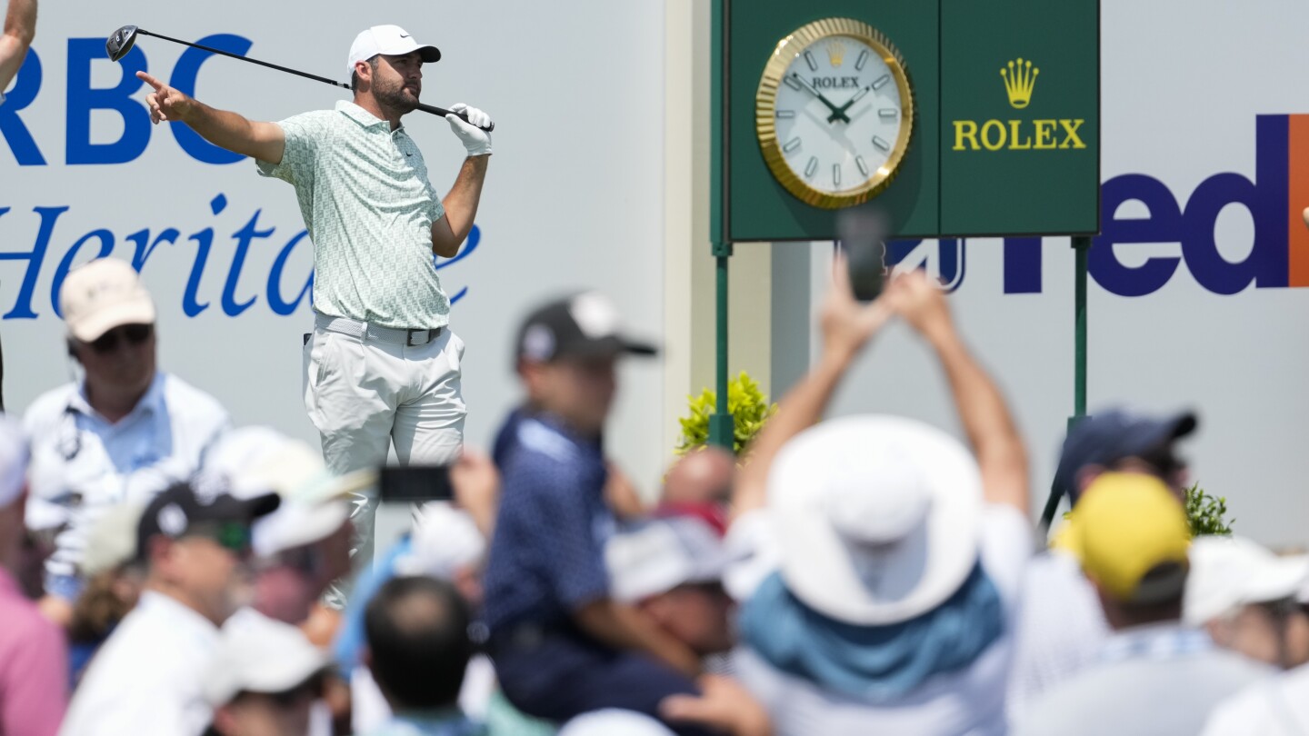 Scottie Scheffler shakes off opening OB ball, shoots 68 at Harbour Town