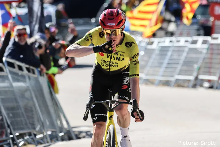 Jonas Vingegaard during stage 5 of the 2026 Volta a Catalunya