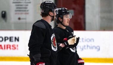 Sens hit the practice ice before heading to Raleigh
