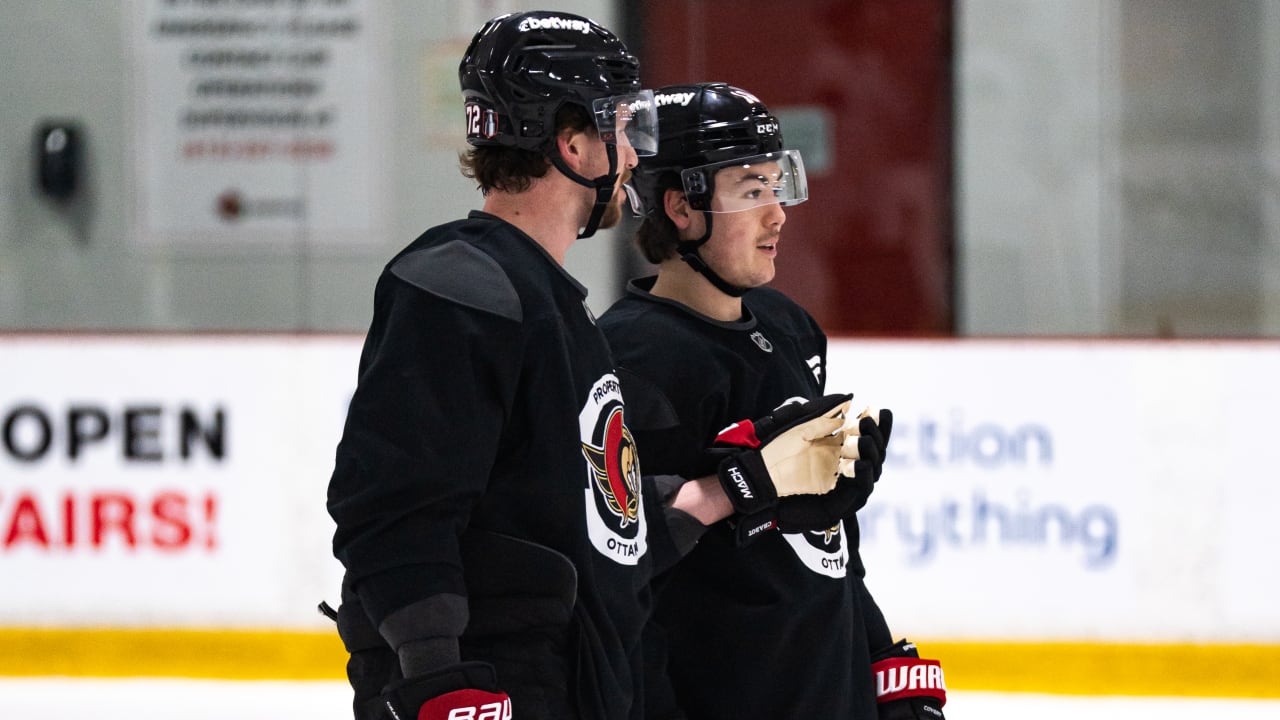 Sens hit the practice ice before heading to Raleigh