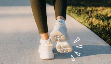 person doing a walking workout outside