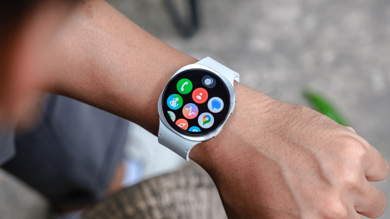 Person wearing a Galaxy Watch