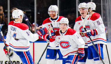 Caufield scores 48th, 49th goals of season, Canadiens edge Rangers for 7th straight win