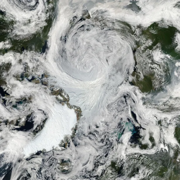 a cyclone in the Arctic