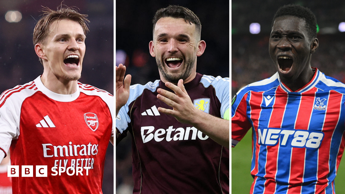 Arsenal, Aston Villa and Crystal Palace players celebrate reaching European finals