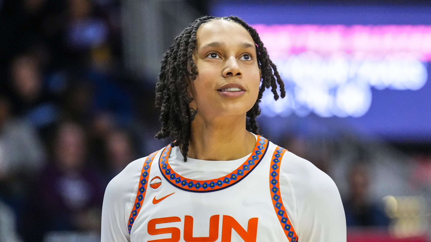 Apr 29, 2026; Toronto, ON, Canada;  Connecticut Sun center Brittney Griner (42) looks on against the Toronto Tempo during the second half at Coca-Cola Coliseum. Mandatory Credit: Kevin Sousa-Imagn Images